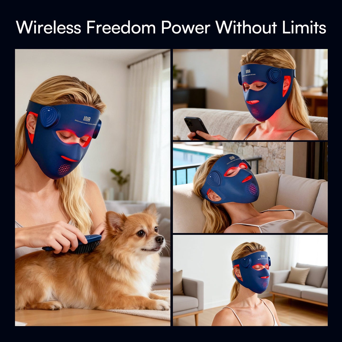 4D Wireless Dual NIR LED Facial Mask