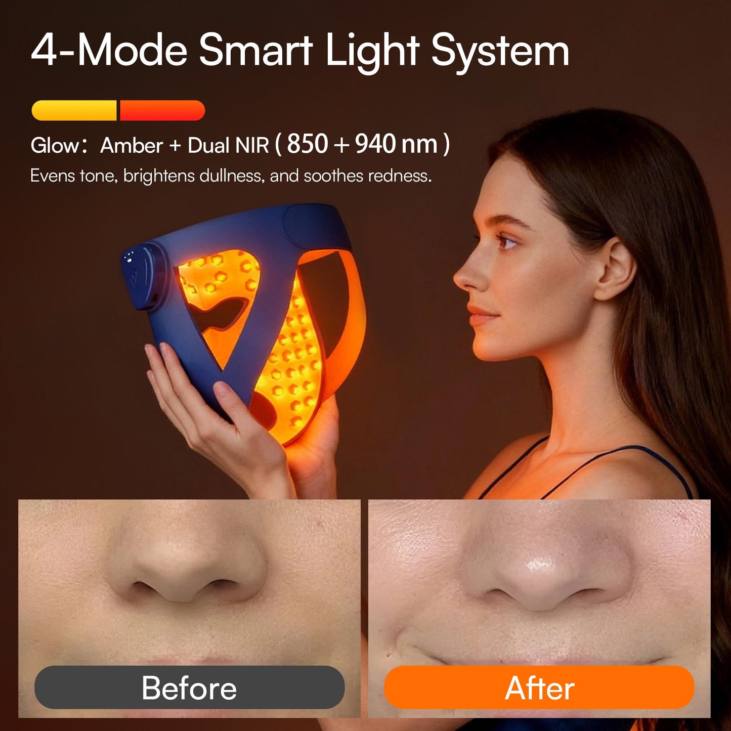 4D Wireless Dual NIR LED Facial Mask