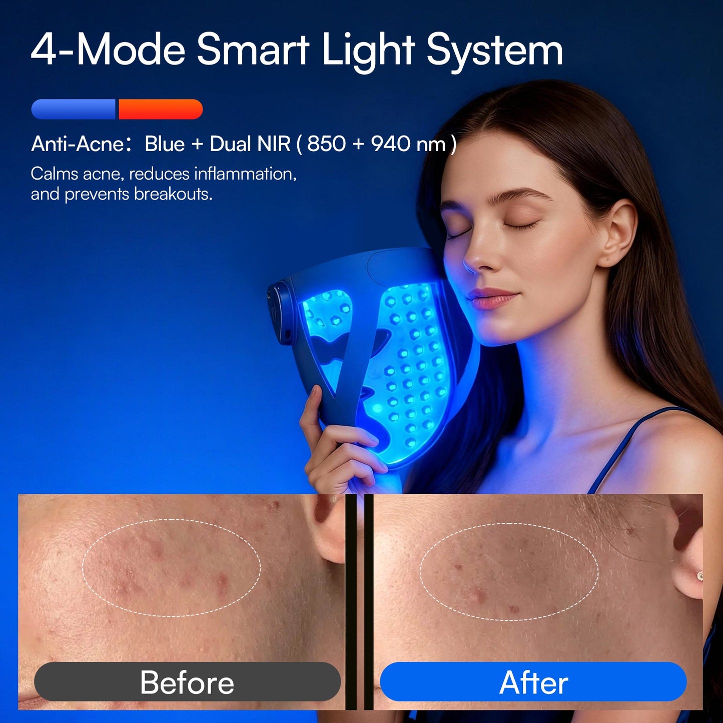 4D Wireless Dual NIR LED Facial Mask
